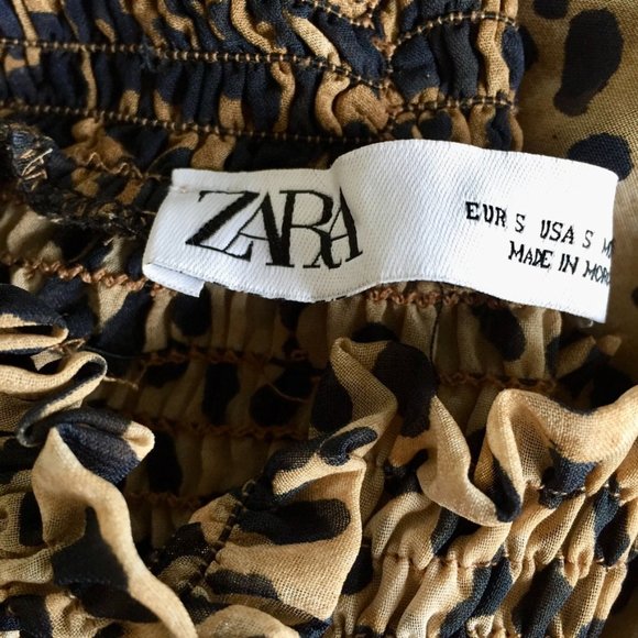 Zara - Leopard print Baby Doll Dress - XS/S - Picture 8 of 9
